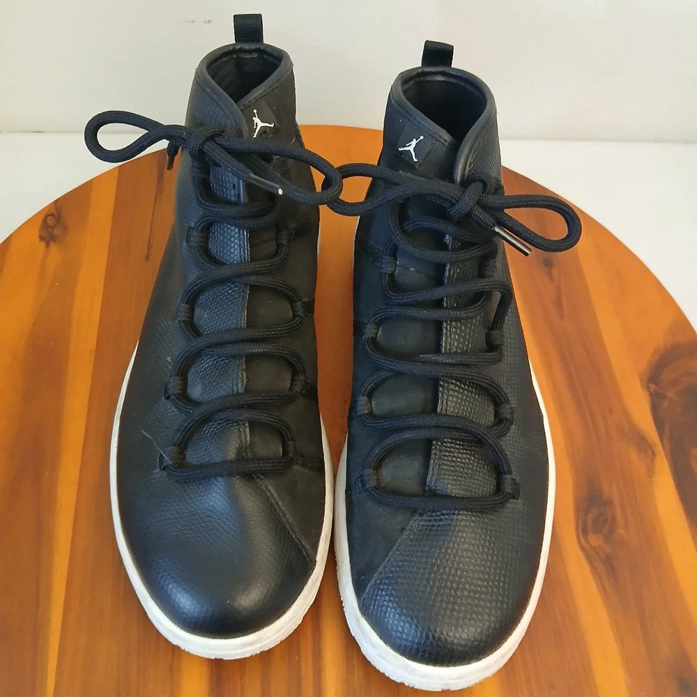 Nike Air Jordan Galaxy Men 8.5 Black Basketball Shoes Sneakers 820255-010